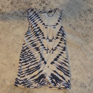 Billabong Tie-Dye Sleeveless Coverup - Navy and White